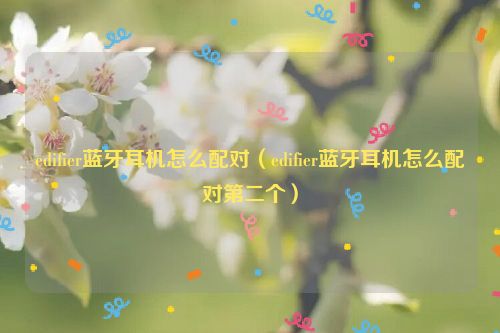 edifier蓝牙耳机怎么配对（edifier蓝牙耳机怎么配对第二个）