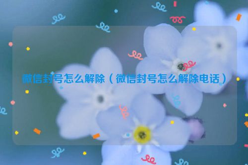 微信封号怎么解除（微信封号怎么解除电话）