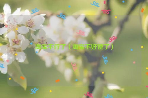 淘宝不行了（淘宝不好使了）