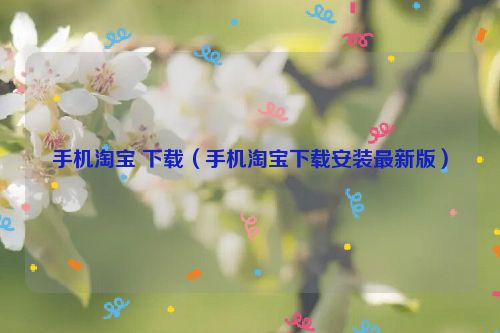 手机淘宝 下载（手机淘宝下载安装最新版）