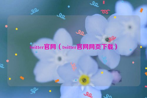 twitter官网（twitter官网网页下载）