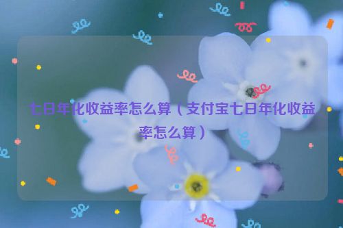 七日年化收益率怎么算（支付宝七日年化收益率怎么算）