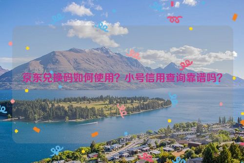 京东兑换码如何使用？小号信用查询靠谱吗？