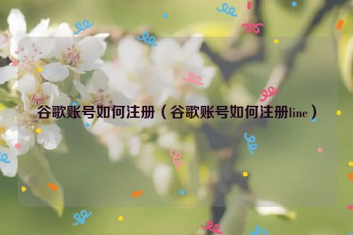 谷歌账号如何注册（谷歌账号如何注册line）