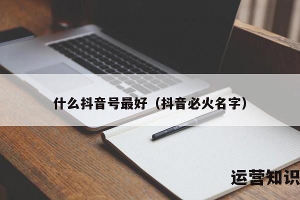 什么抖音号最好（抖音必火名字）